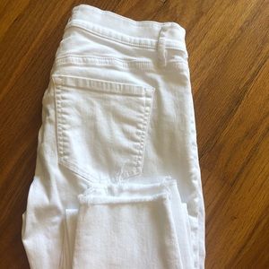 Loft white distressed jeans